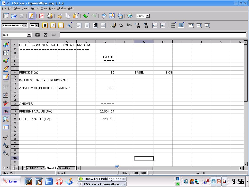 Compounding spreadsheet